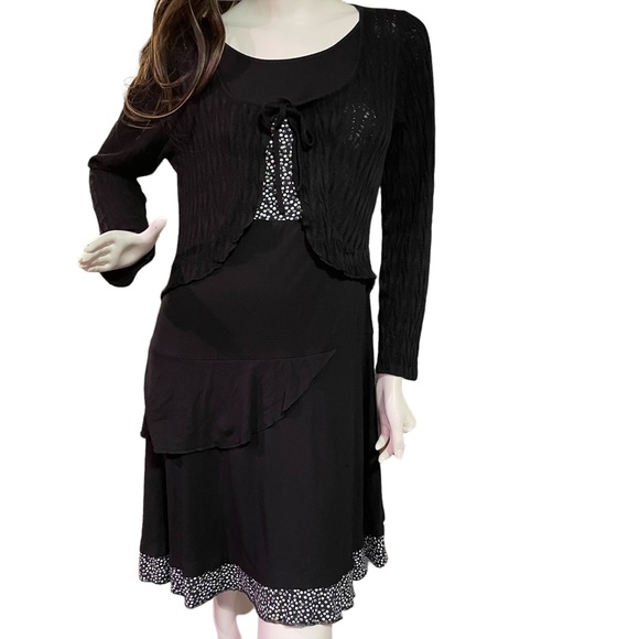 MALOKA BLACK MIDI DRESS Bolero Influence Size M - Picture 4 of 14